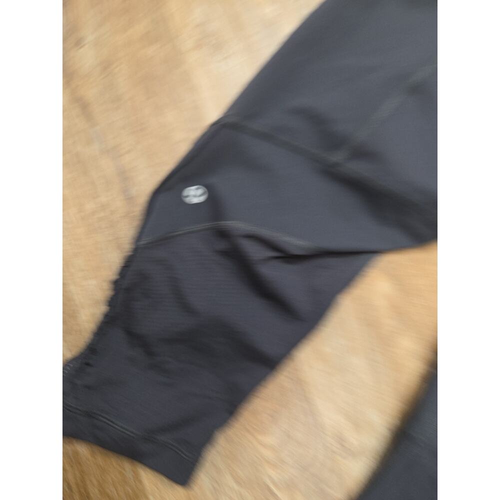Lululemon Run Fast Free Crop Leggings Reflective Ruffle Trim Black Size 10 - Picture 10 of 10